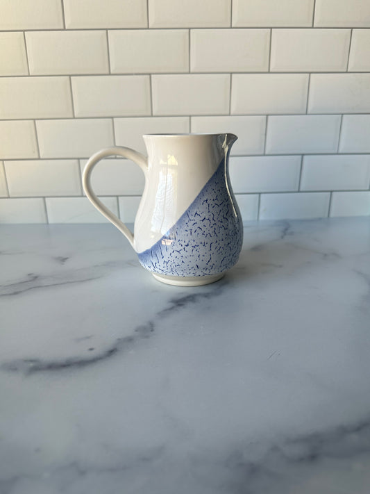 Cobalt and White Pitcher
